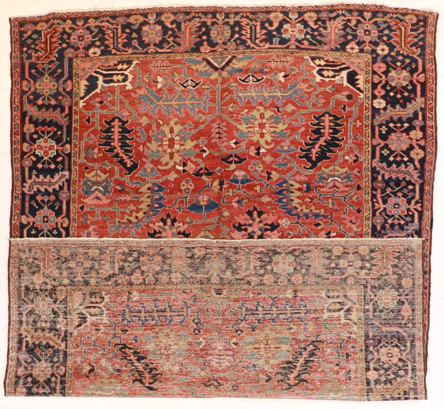 8 x 10 - Serapie Antique/Wool Geometric Rectangle - Hand Knotted Rug — 53218