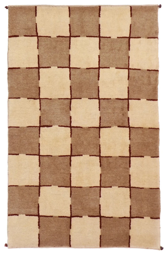 4x6 - Gabbeh Fine/Wool All Over Rectangle - Hand Knotted Rug — 53779