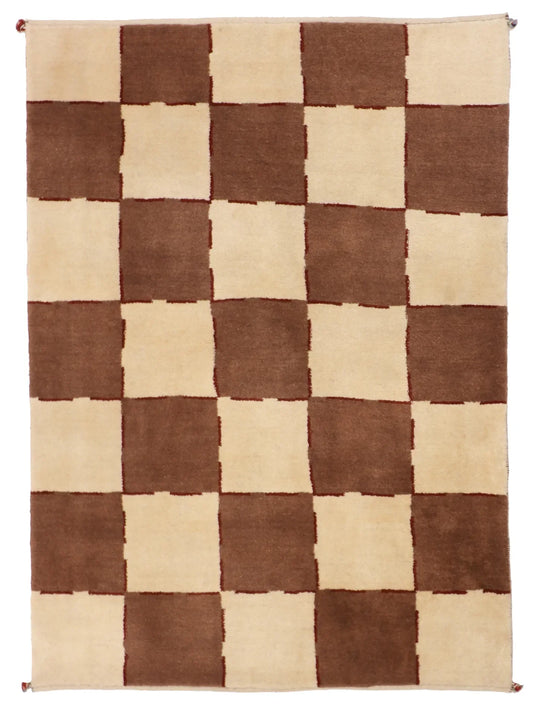 5x7 - Gabbeh Fine/Wool All Over Rectangle - Hand Knotted Rug — 53794