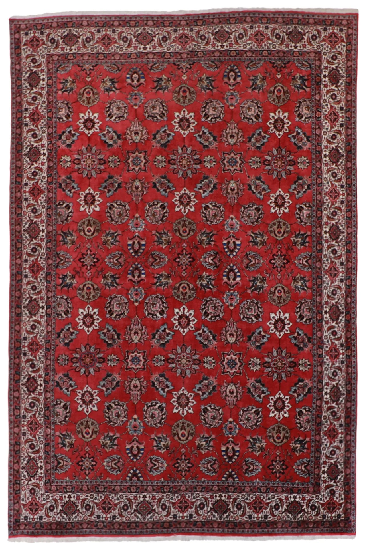 7x10 - Bijar Wool/Silk All Over Rectangle - Hand Knotted Rug — 53985