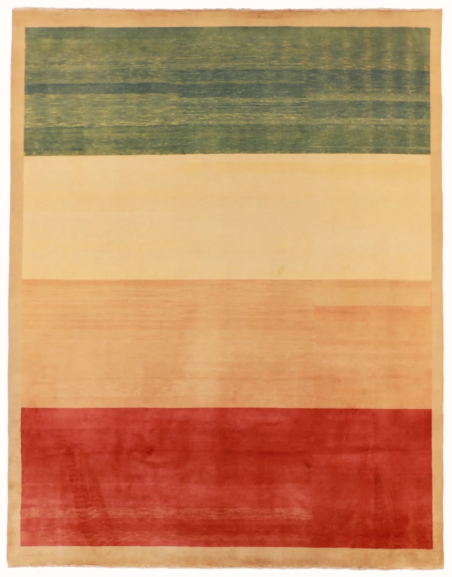 W 8.1 - L 10 - Choba Wool Contemporary Rectangle - Finest Hand-Knotted Quality Wool - 54138