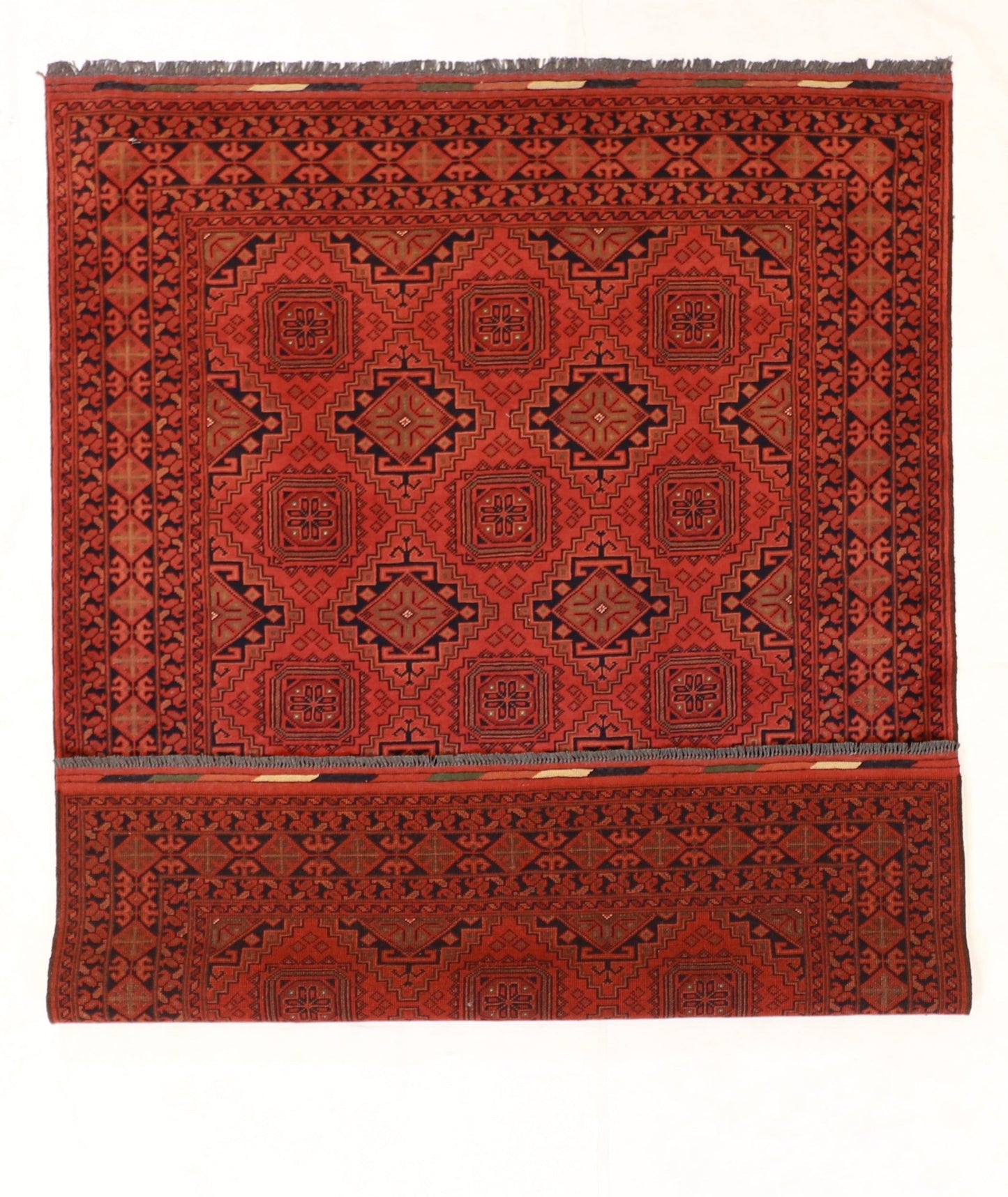 5x7 - Jozan Fine/Wool Geometric Rectangle - Hand Knotted Rug