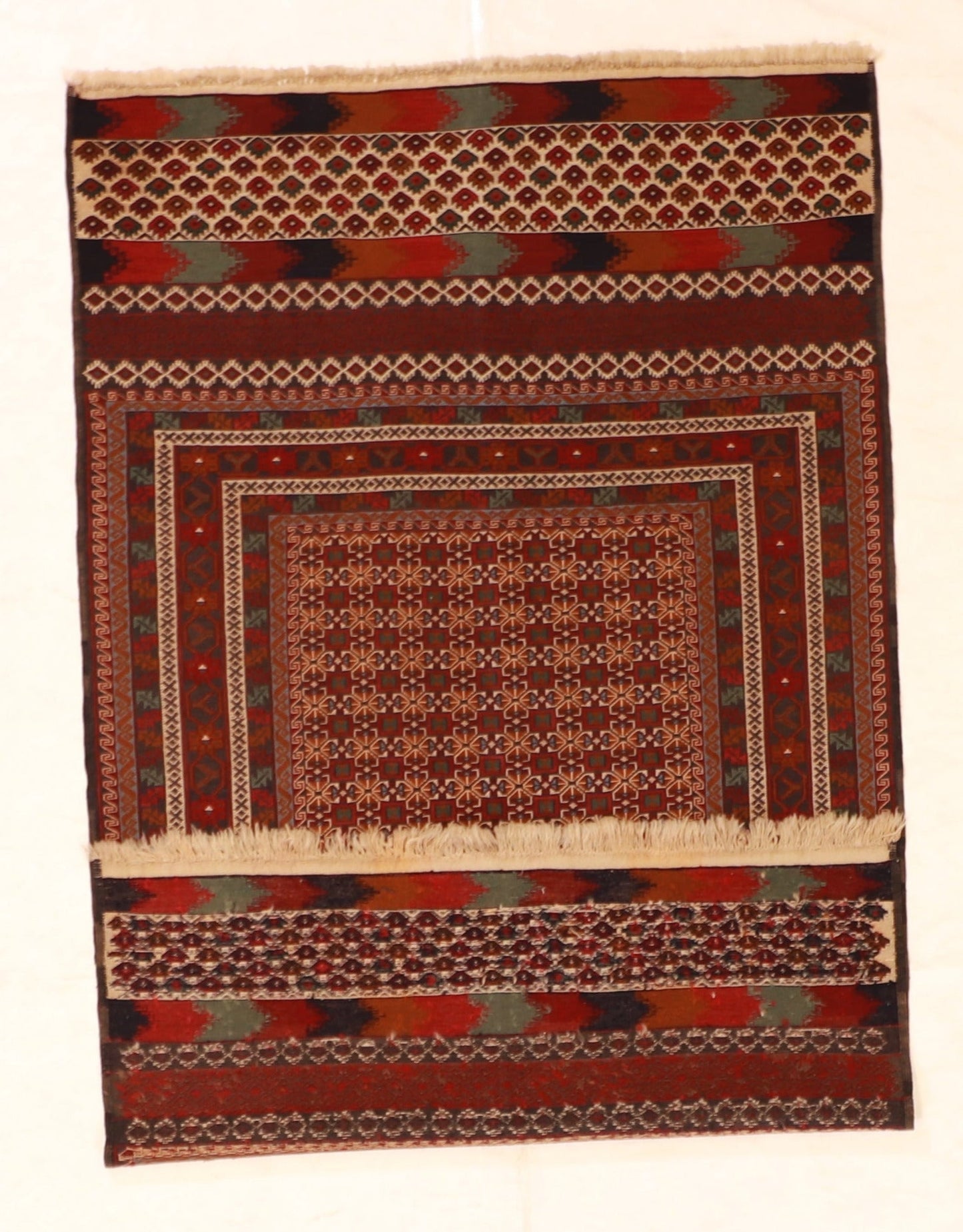 4x6 - Seneh Fine Wool All Over Rectangle - Hand Knotted Rug