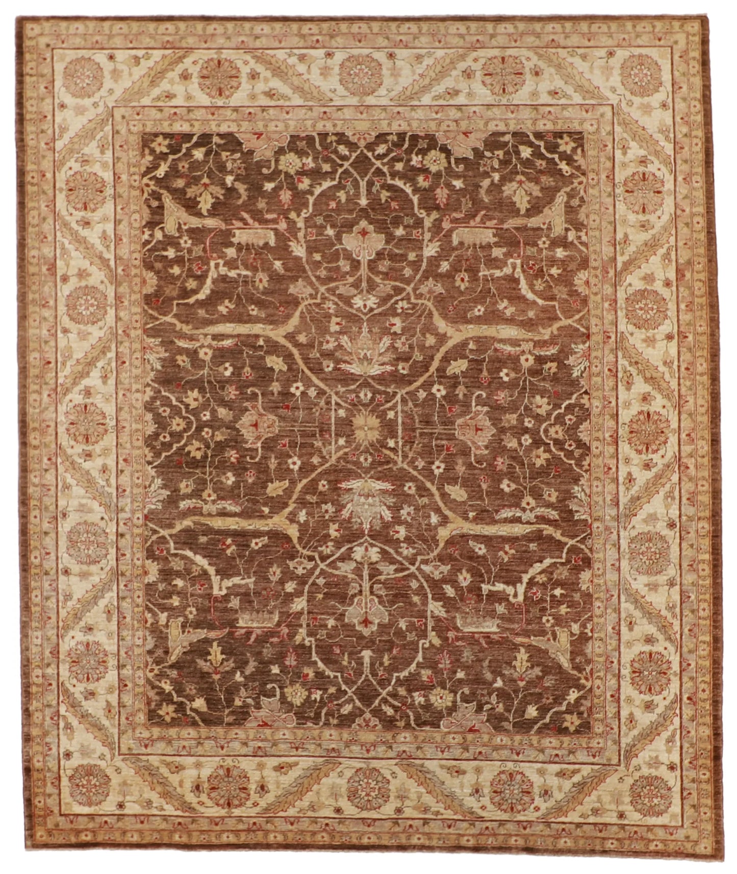 W 8.3 - L 9.10 - Nezam Wool Traditional Rectangle - Finest Hand-Knotted Quality Wool - 54619