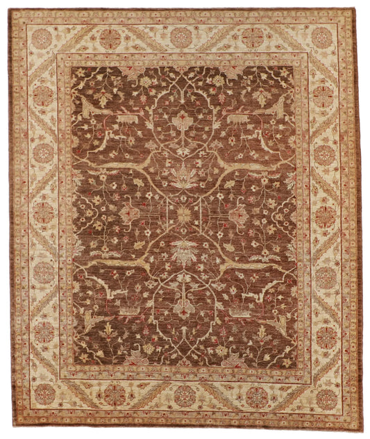 W 8.3 - L 9.10 - Nezam Wool Traditional Rectangle - Finest Hand-Knotted Quality Wool - 54619