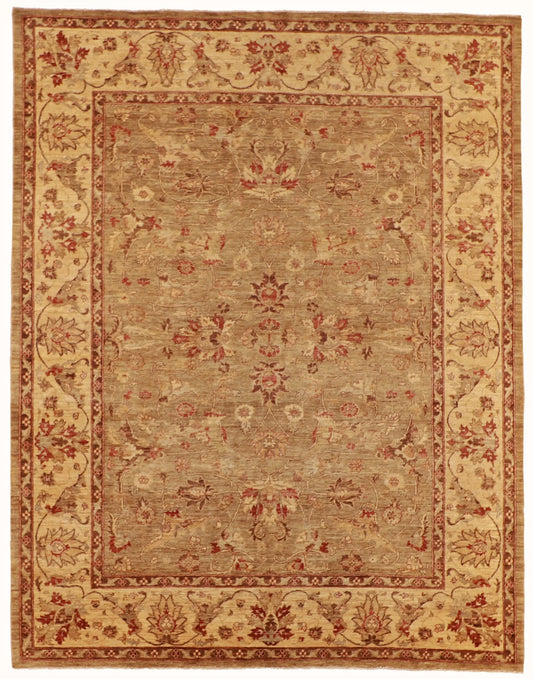W 8.1 - L 10.4 - Agra Wool Traditional Rectangle - Finest Hand-Knotted Quality Wool - 54657
