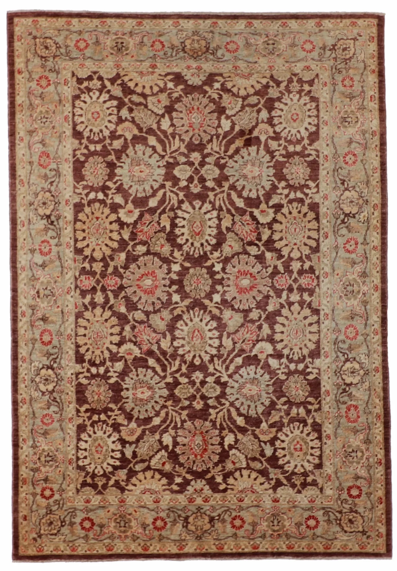 6x9 - Yazd Wool All Over Rectangle - Hand Knotted Rug — 54668