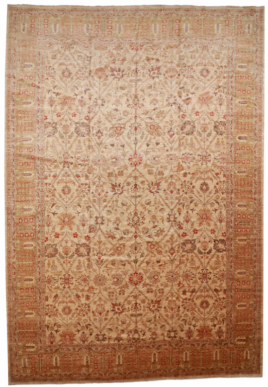 W 12.1 - L 18.6 - Bakhtiarie Fine/Wool All Over Rectangle - Finest Hand-Knotted Quality Wool - 54702