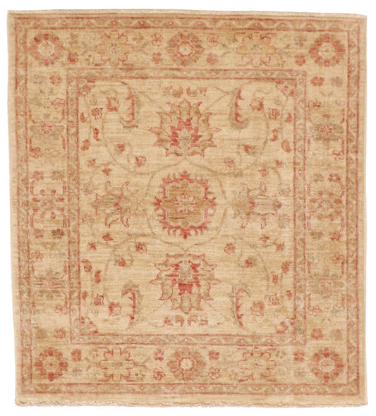 3x3.5 - Laver Fine/Wool All Over Rectangle - Hand Knotted Rug — 54771