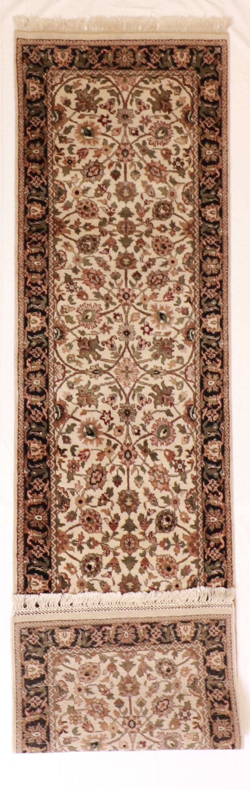 Runner - Kashan Fine All Over Rectangle - Hand Knotted Rug