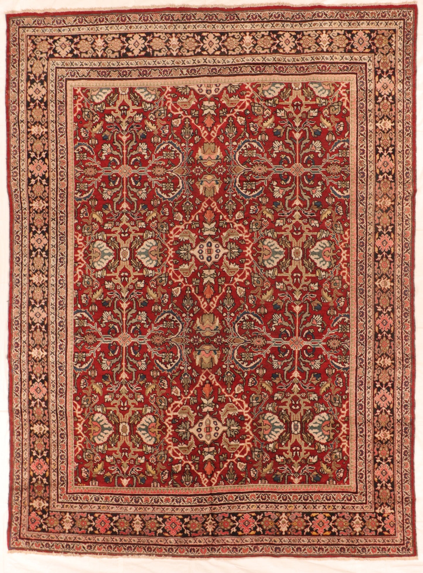10x14 - Mahal Antique/Wool All Over Rectangle - Hand Knotted Rug