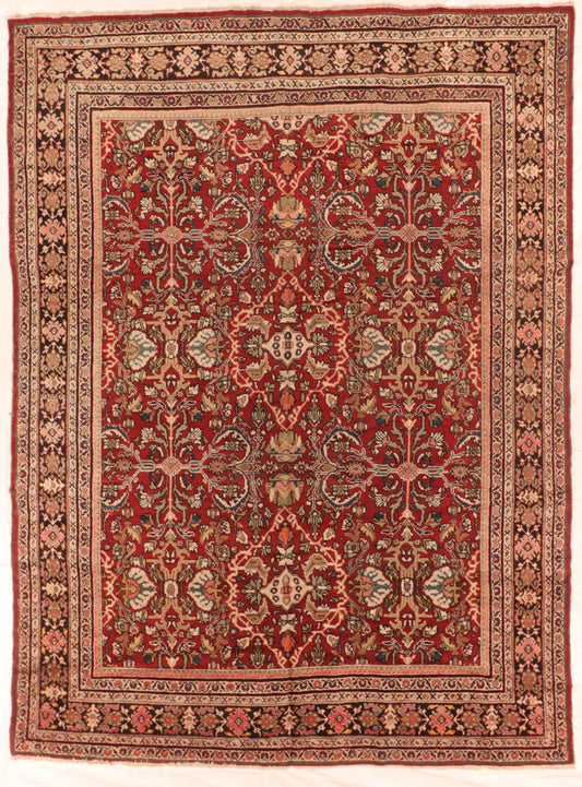 10x14 - Mahal Antique/Wool All Over Rectangle - Hand Knotted Rug