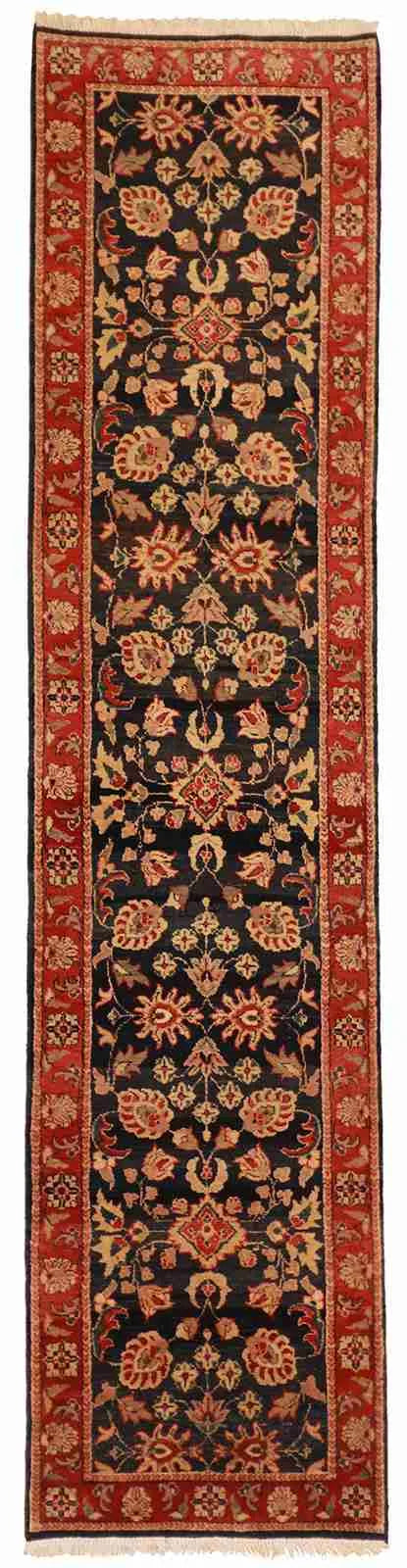 Runner - Mahal Fine All Over Rectangle - Hand Knotted Rug — 55393