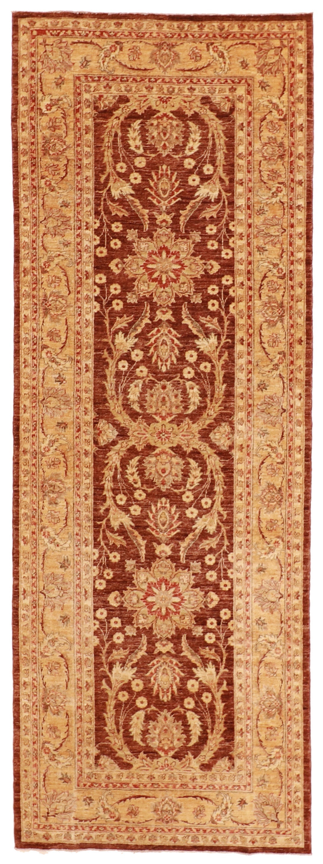 4.3 x 11.11 Wide Runner - Sultan Abad Wool All Over Rectangle - Hand Knotted Rug — 55434