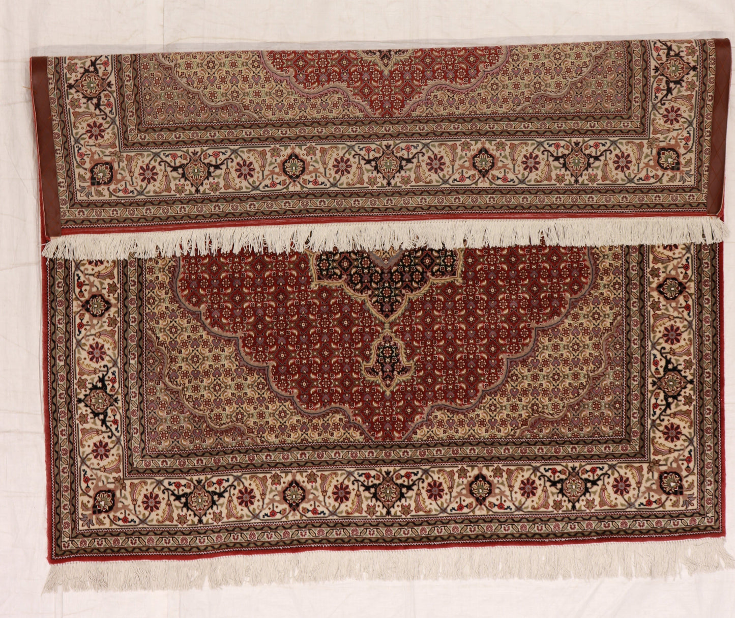 5x5 - Tabriz Wool All Over Square - Hand Knotted Rug