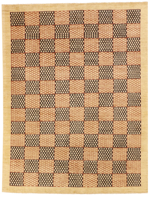 5x7 - Modern Fine All Over Rectangle - Hand Knotted Rug — 55768