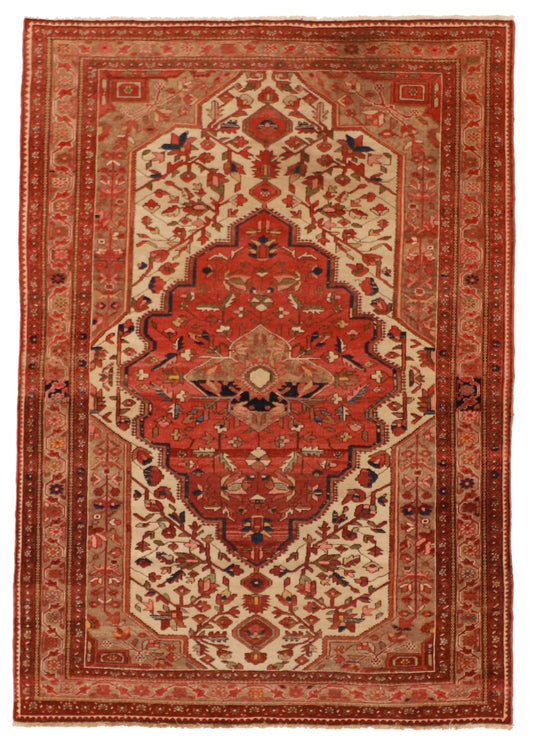 5x7 - Frahan Fine Floral Rectangle - Hand Knotted Rug
