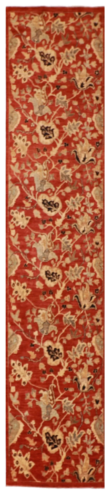W 2.11 - L 13.8 - Tabriz Fine/Wool All Over Rectangle - Finest Hand-Knotted Quality Wool - 56213