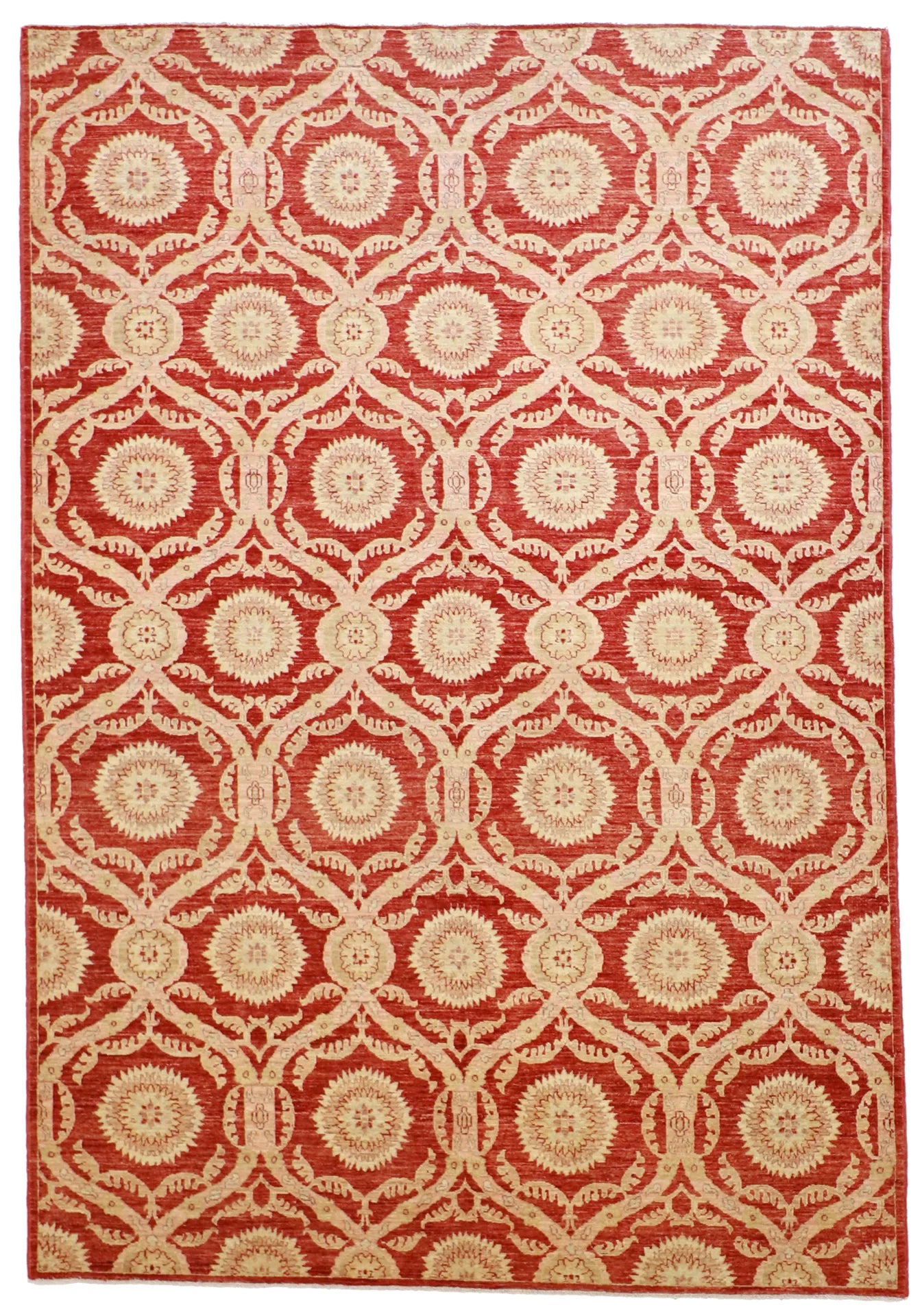 6x9 - Sultan Abad Fine Wool All Over Rectangle - Hand Knotted Rug — 56217