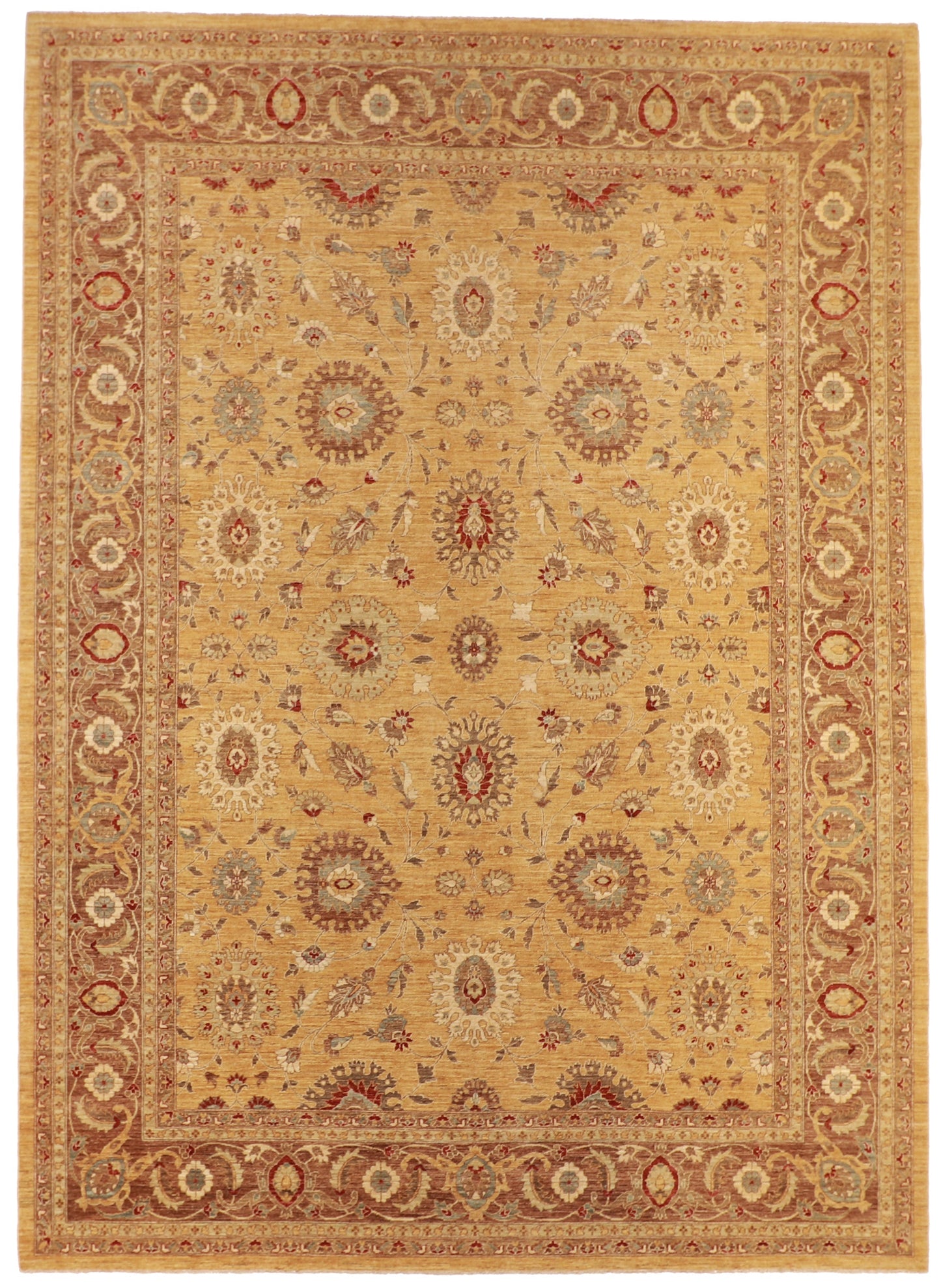 10x13 - Mashad Fine/Wool All Over Rectangle - Hand Knotted Rug