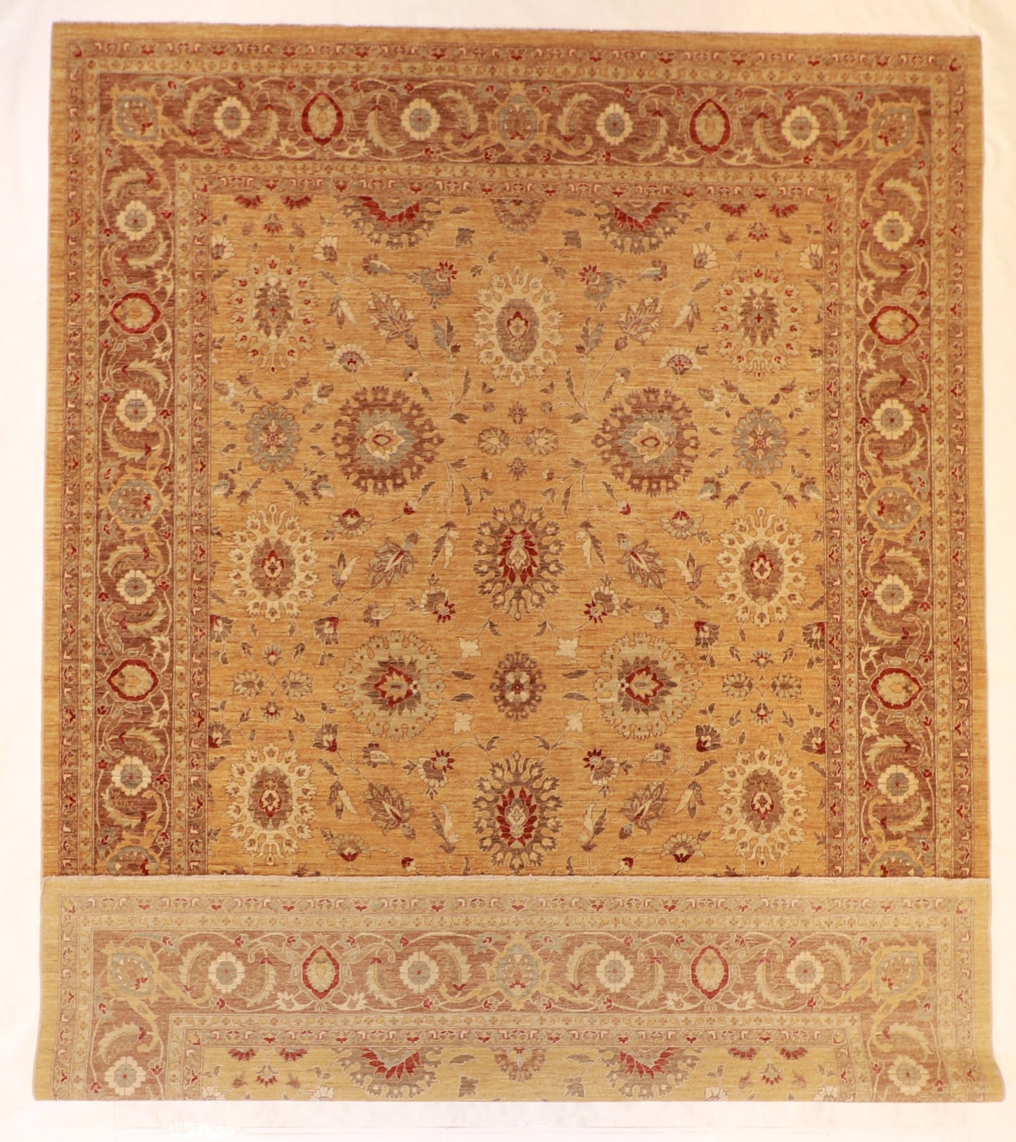 10x13 - Mashad Fine/Wool All Over Rectangle - Hand Knotted Rug