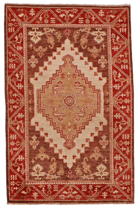 3x5 - Heriz Fine Geometric Rectangle - Hand Knotted Rug
