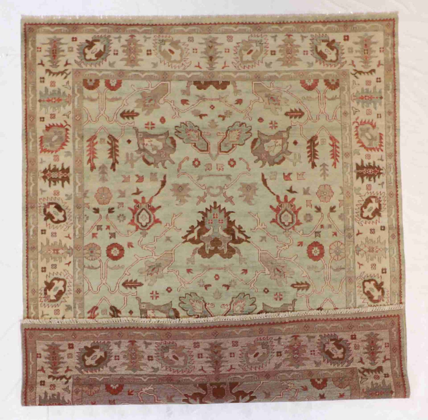 W 8 - L 10 - Sultan Abad Wool Traditional Rectangle - Finest Hand-Knotted Quality Wool - 56733