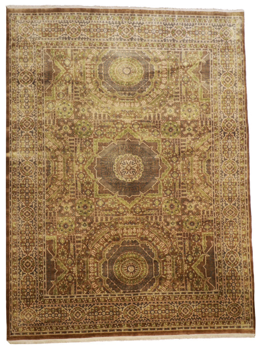 9 x12 - Bijar Wool Geometric Rectangle - Hand Knotted Rug — 56734