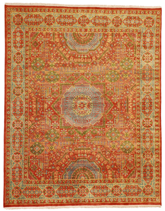 8x10 - Mamluk Wool Medallion Rectangle - Hand Knotted Rug — 56749