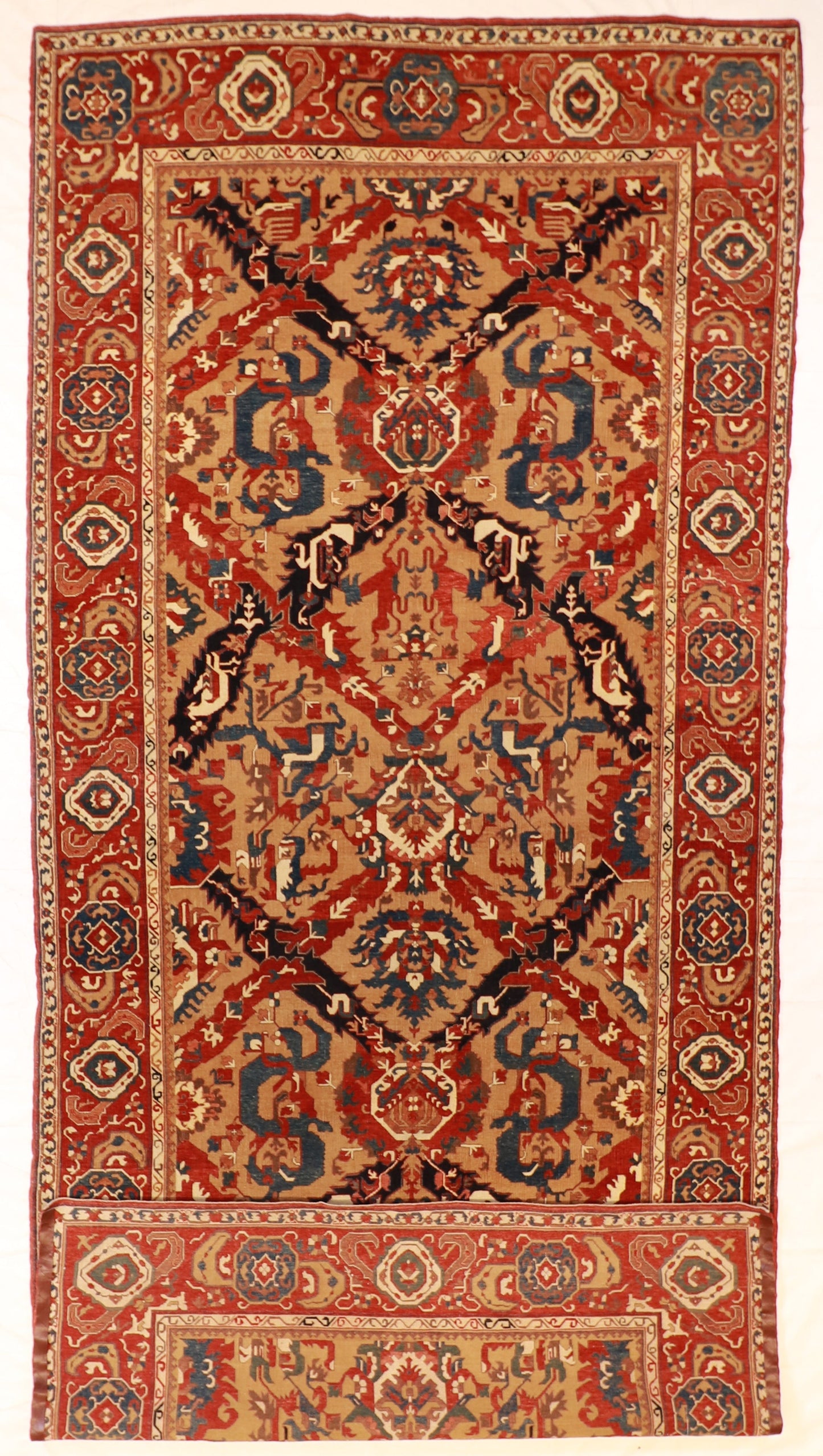 7 x 16 - Serapie Fine/Wool All Over Rectangle - Hand Knotted Rug — 56824