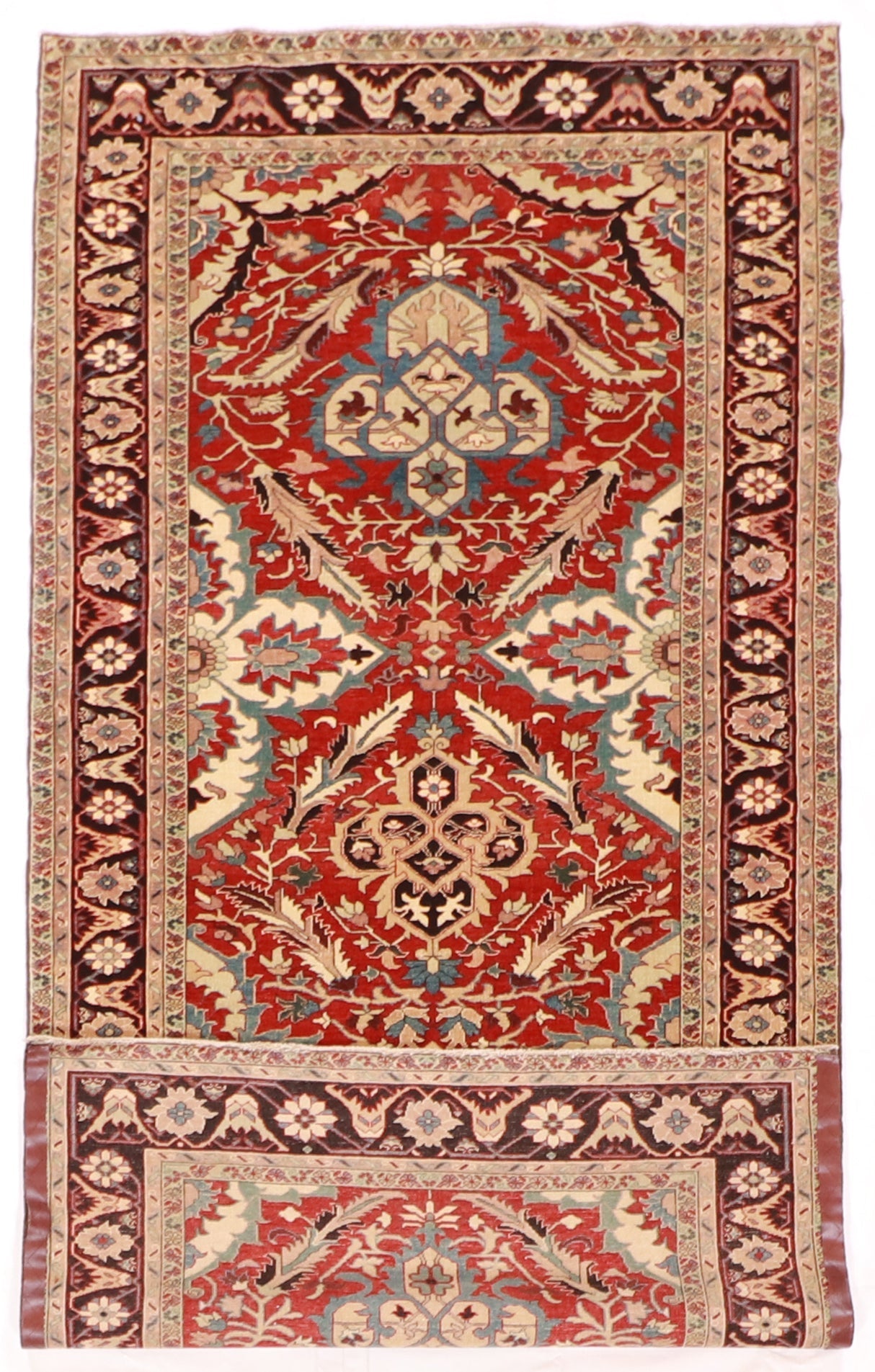 4.11 x 10 Wide Runner  - Heriz Fine All Over Rectangle - Hand Knotted Rug — 56991