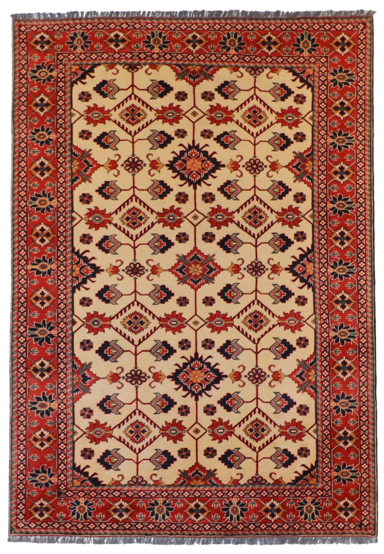 W 6.10 - L 9.9 - Malayer Wool Traditional Rectangle - Finest Hand-Knotted Quality Wool - 57054