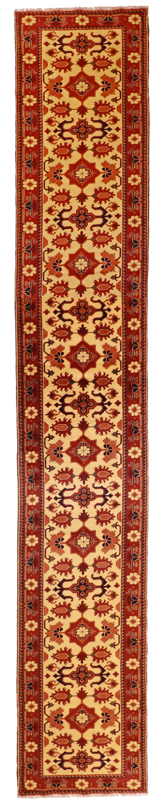 Wide Runner - Malayer Antique/Wool All Over Rectangle - Hand Knotted Rug