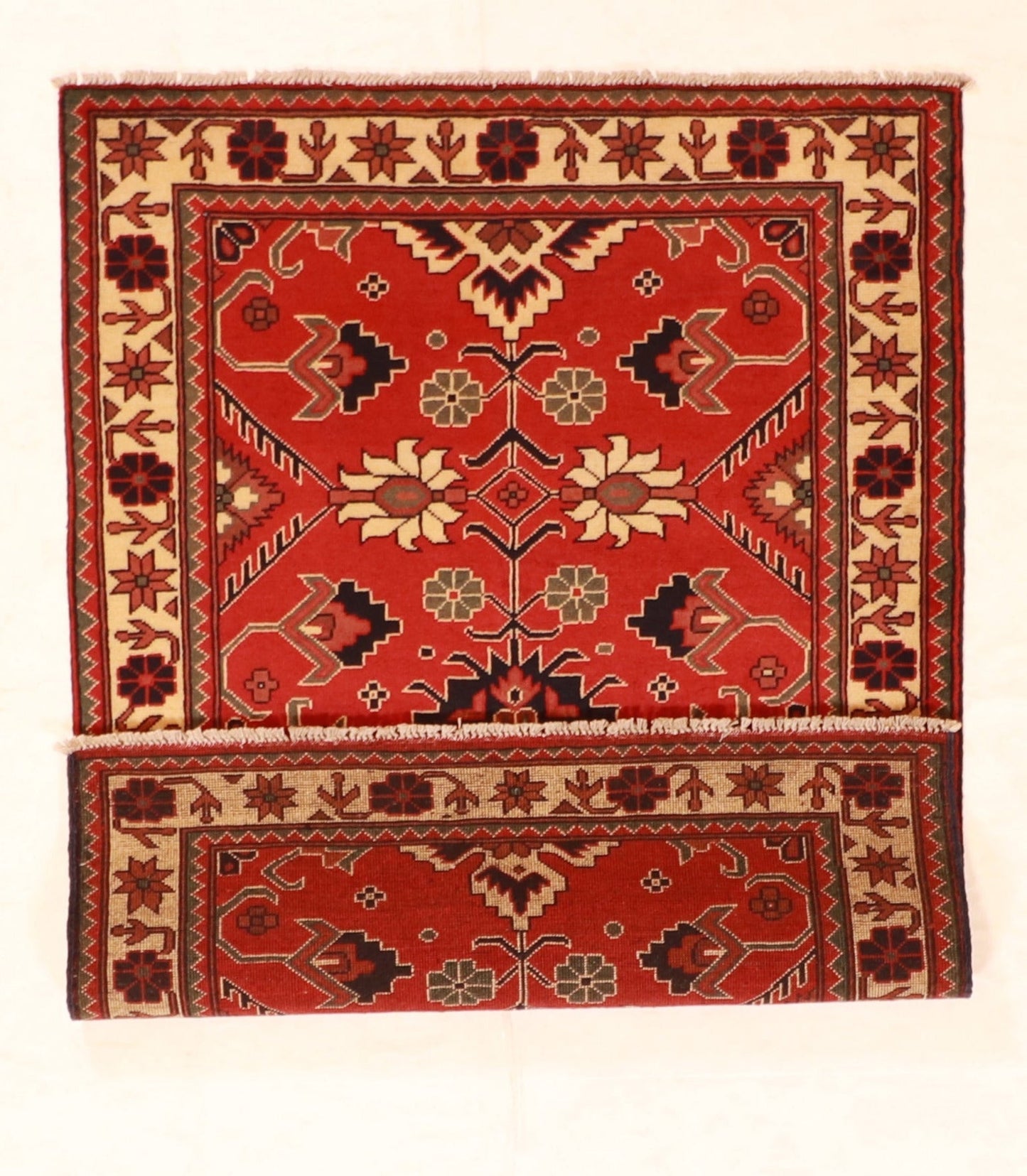 5x7 - Malayer Wool Geometric Rectangle - Hand Knotted Rug