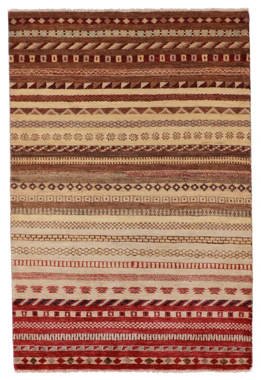 4x6 - Modern Fine All Over Rectangle - Hand Knotted Rug