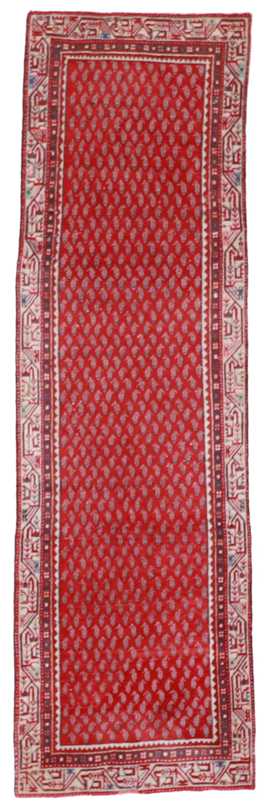 Runner - Hamadan Fine All Over Rectangle - Hand Knotted Rug — 57222