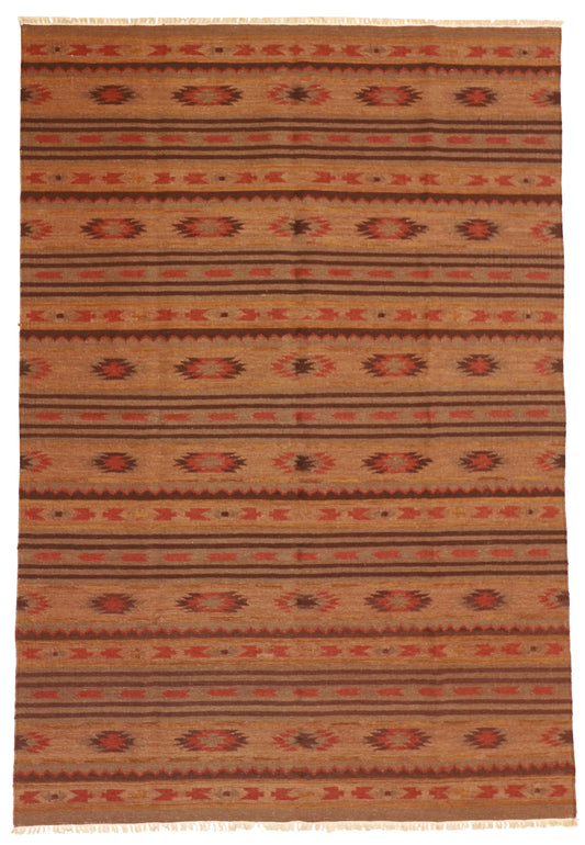 6x9 - Navajo Fine Wool All Over Rectangle - Hand Knotted Rug