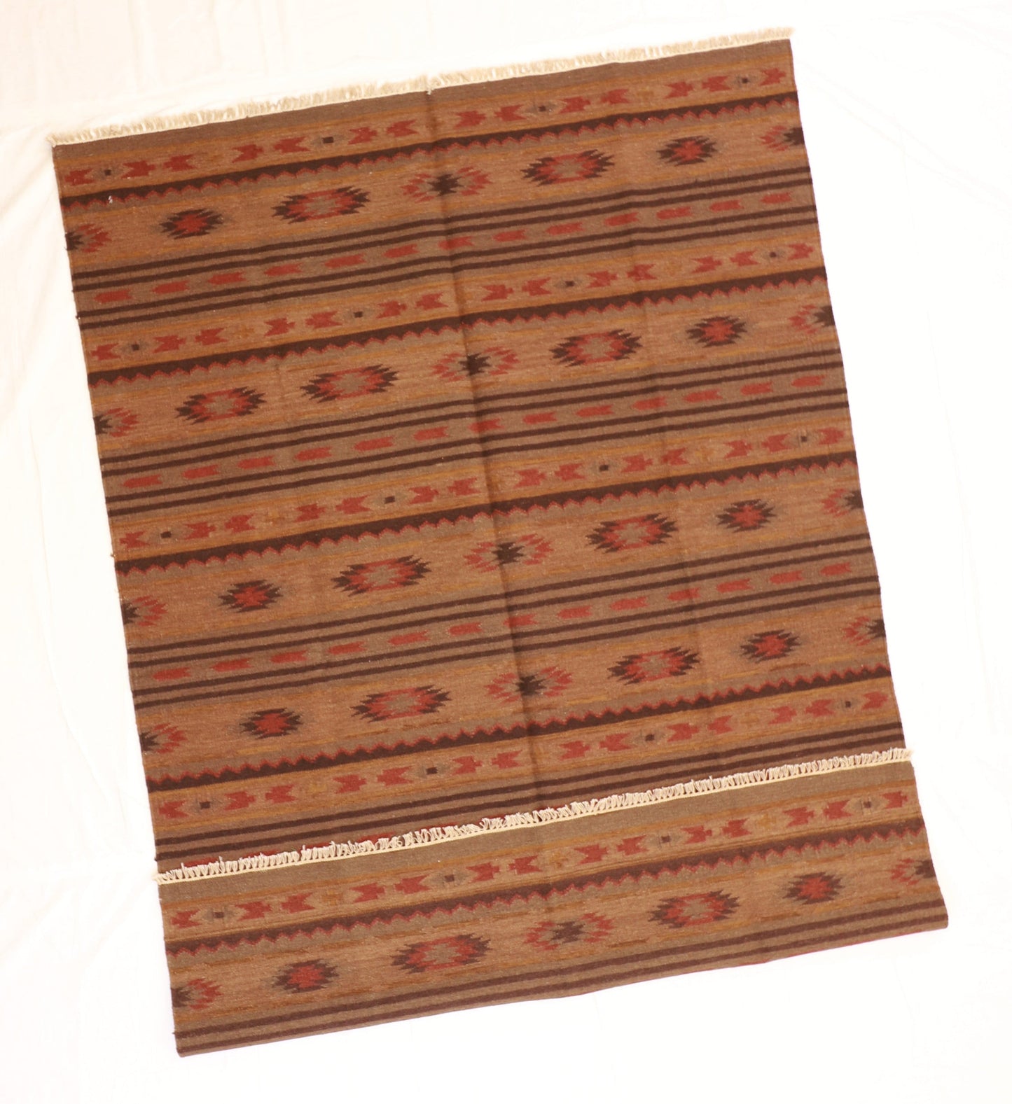 6x9 - Navajo Fine Wool All Over Rectangle - Hand Knotted Rug