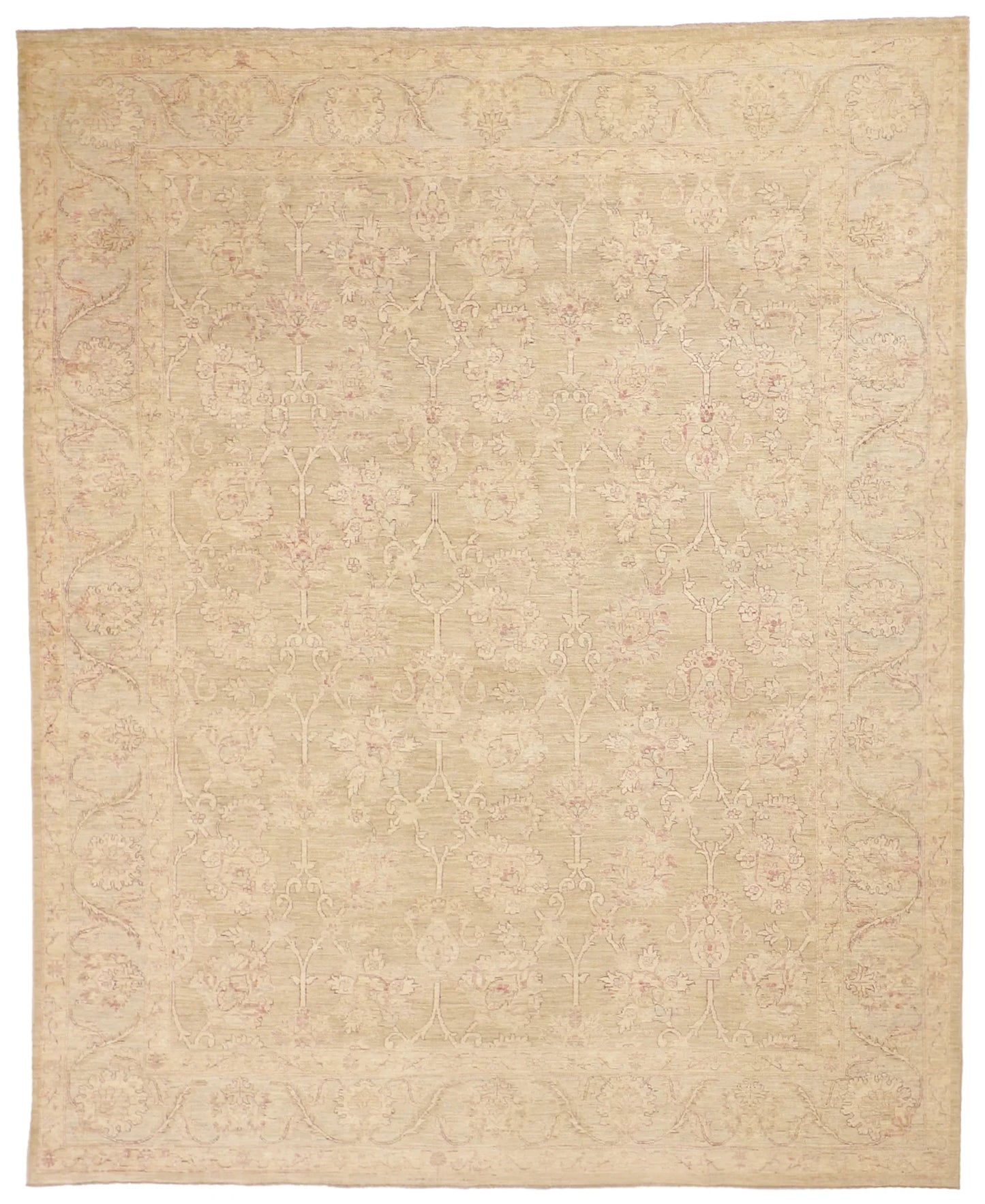 8x10 - Sultan Abad Fine/Wool All Over Rectangle - Hand Knotted Rug — 57434