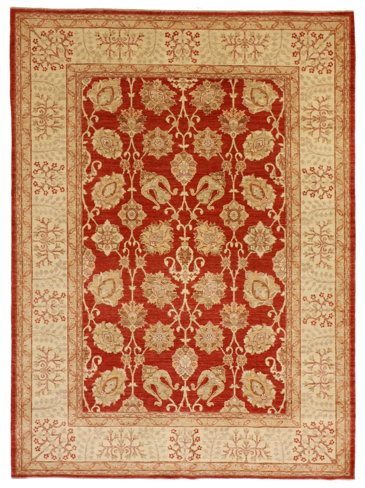 6x9 - Tabriz Wool All Over Rectangle - Hand Knotted Rug — 57440