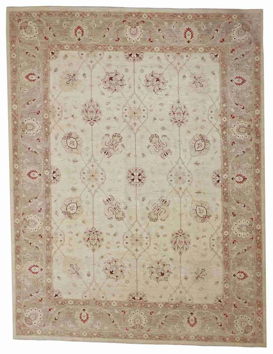 9 x12 - Tabriz Wool All Over Rectangle - Hand Knotted Rug — 57447