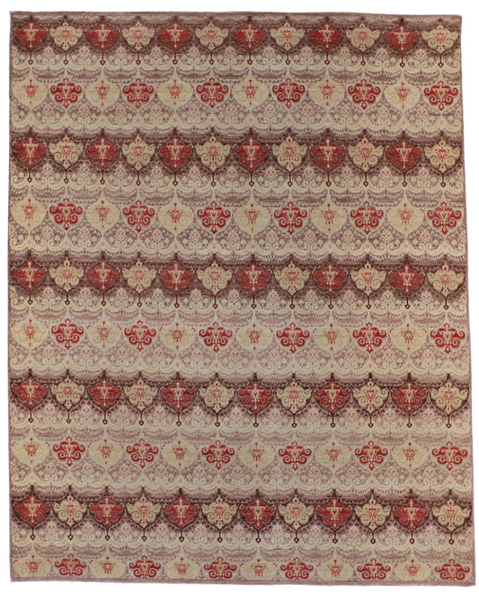 W 8.3 - L 10.2 - Kashan Wool All Over Rectangle - Hand Woven Rug - 57559