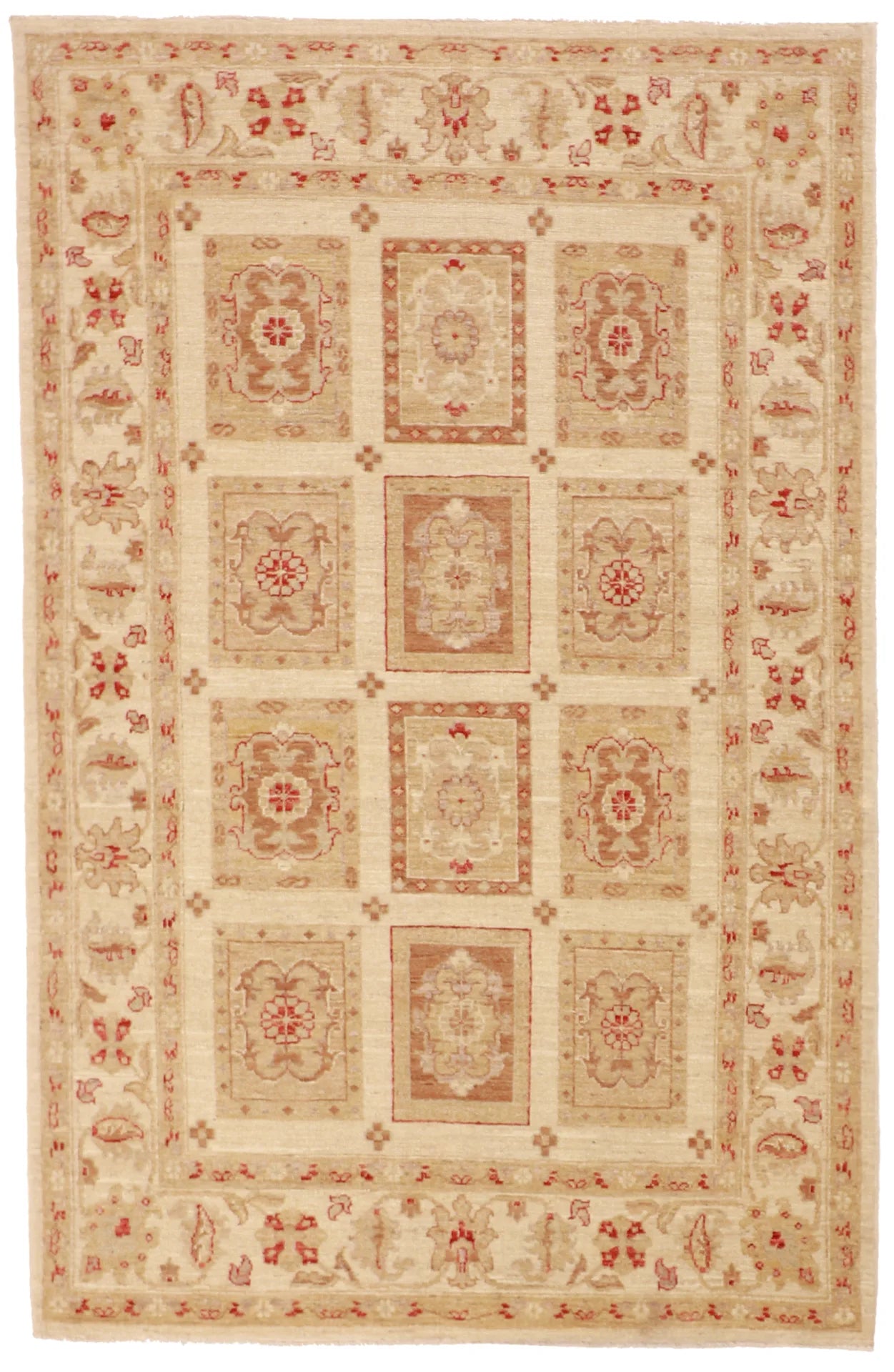 4x6 - Frahan Fine/Wool All Over Rectangle - Hand Knotted Rug — 57561