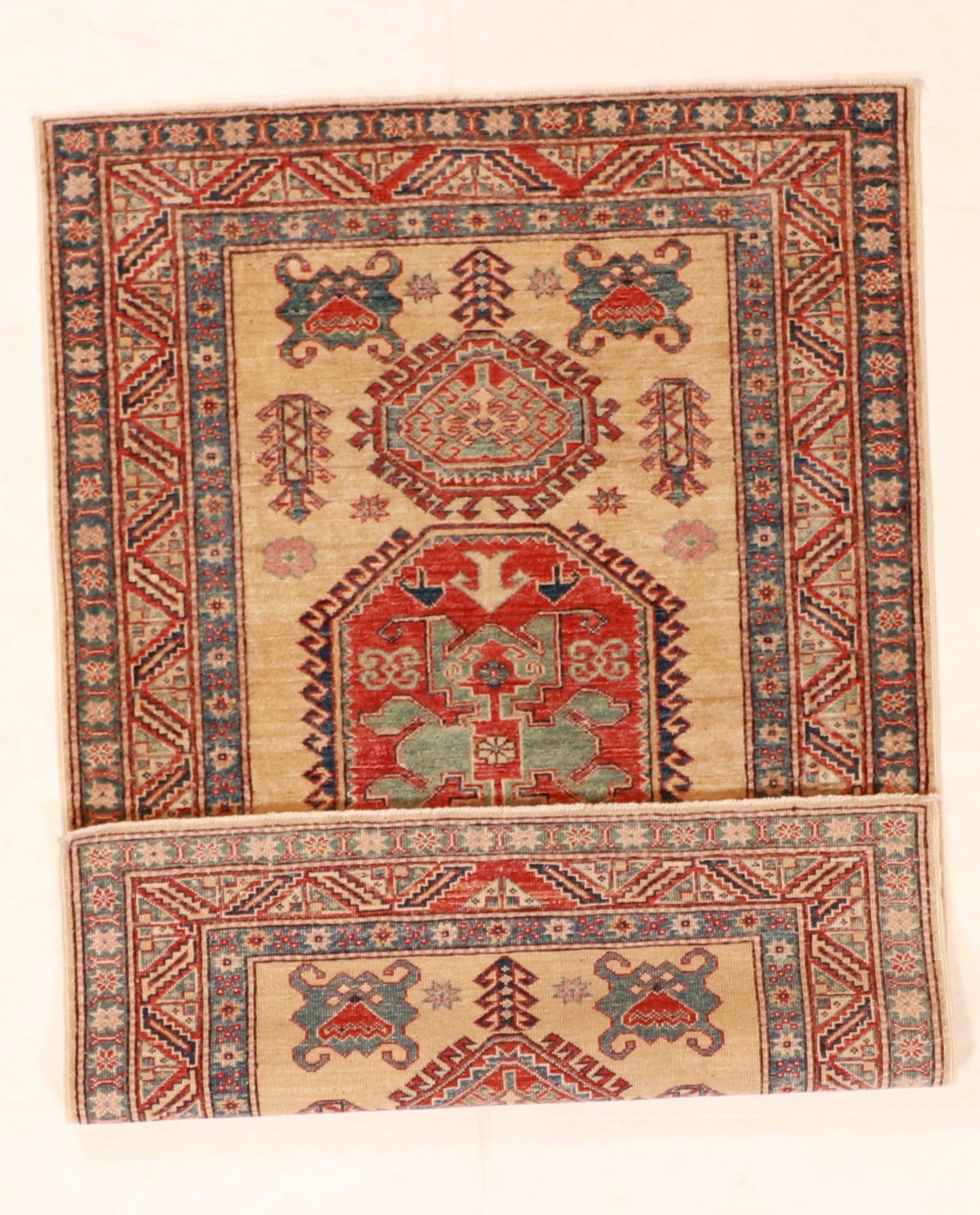 3x5 - Shirvan Wool Geometric Rectangle - Hand Knotted Rug