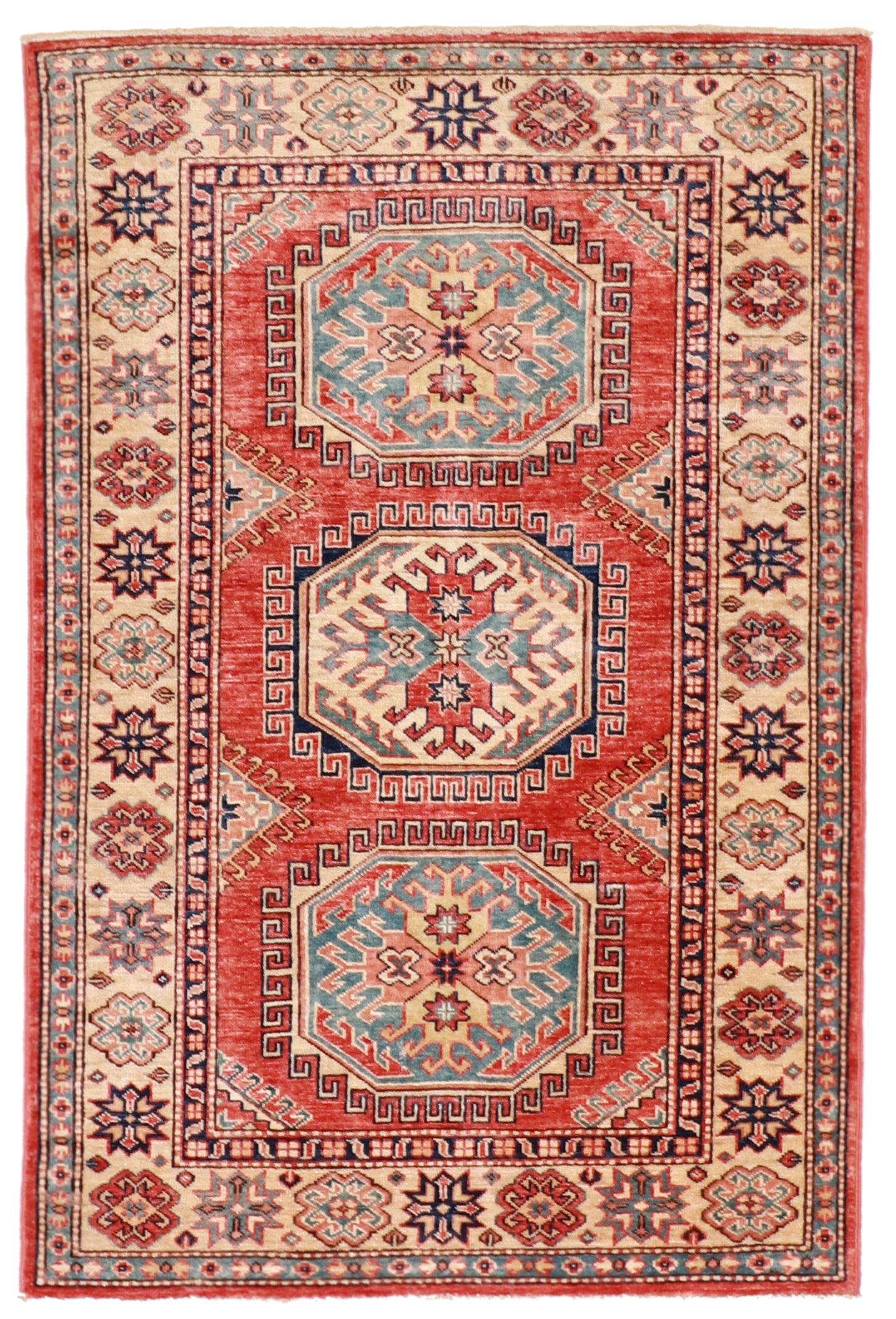 3x5 - Shirvan Wool Geometric Rectangle - Hand Knotted Rug