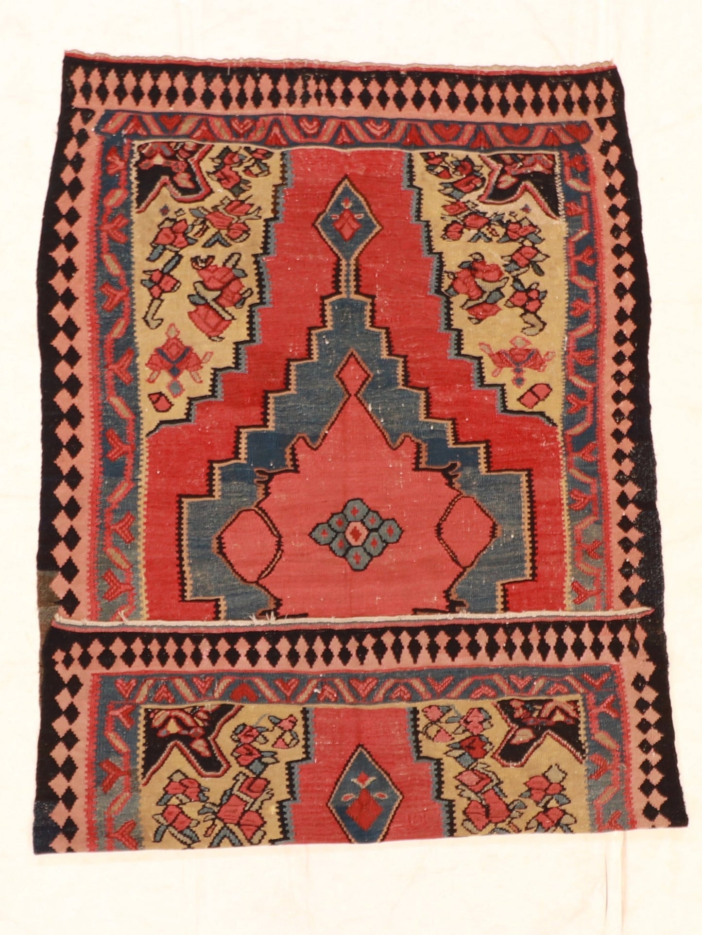 5x7 - Seneh Antique/Wool Geometric Rectangle - Hand Knotted Rug