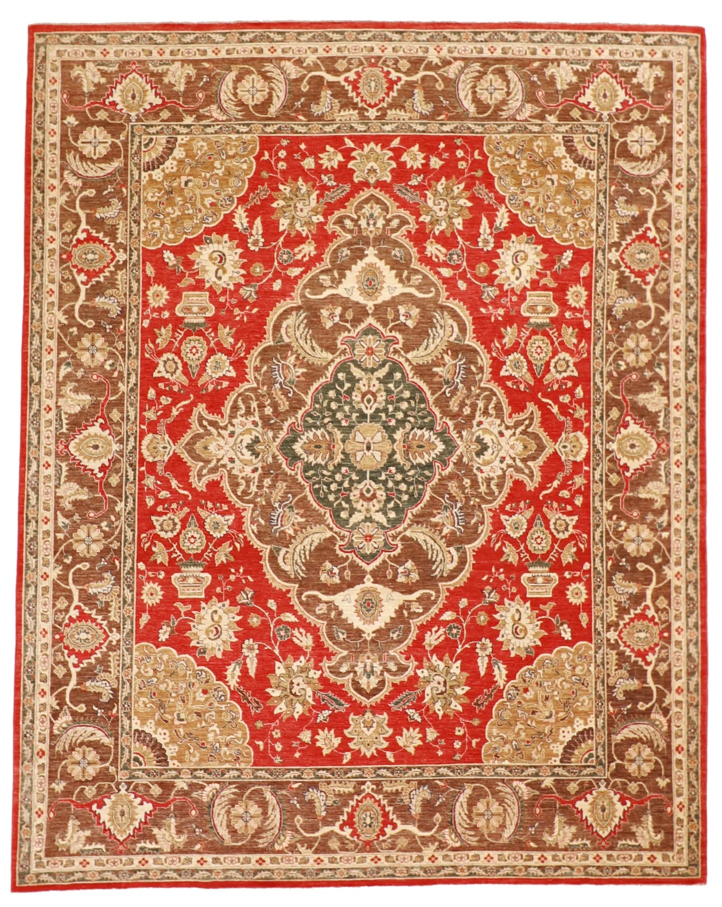 8x10 - Tabriz Fine Medallion Rectangle - Hand Knotted Rug — 57637
