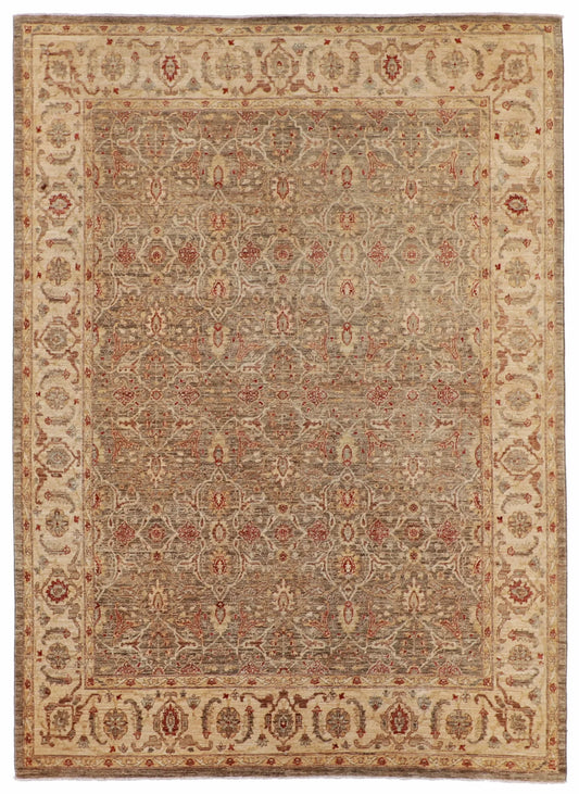 W 7.11 - L 10.10 - Seneh Wool Tradtional Rectangle - Finest Hand-Knotted Quality Wool - 57640