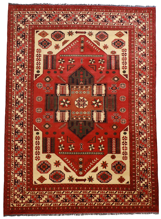 9x12 - Serapie Fine Geometric Rectangle - Hand Knotted Rug — 57677