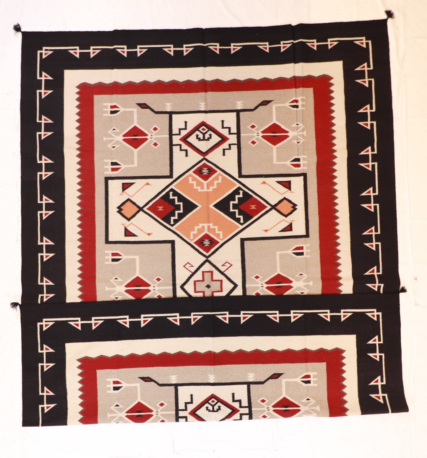 10x14 - Navajo Wool Geometric Rectangle - Hand Knotted Rug
